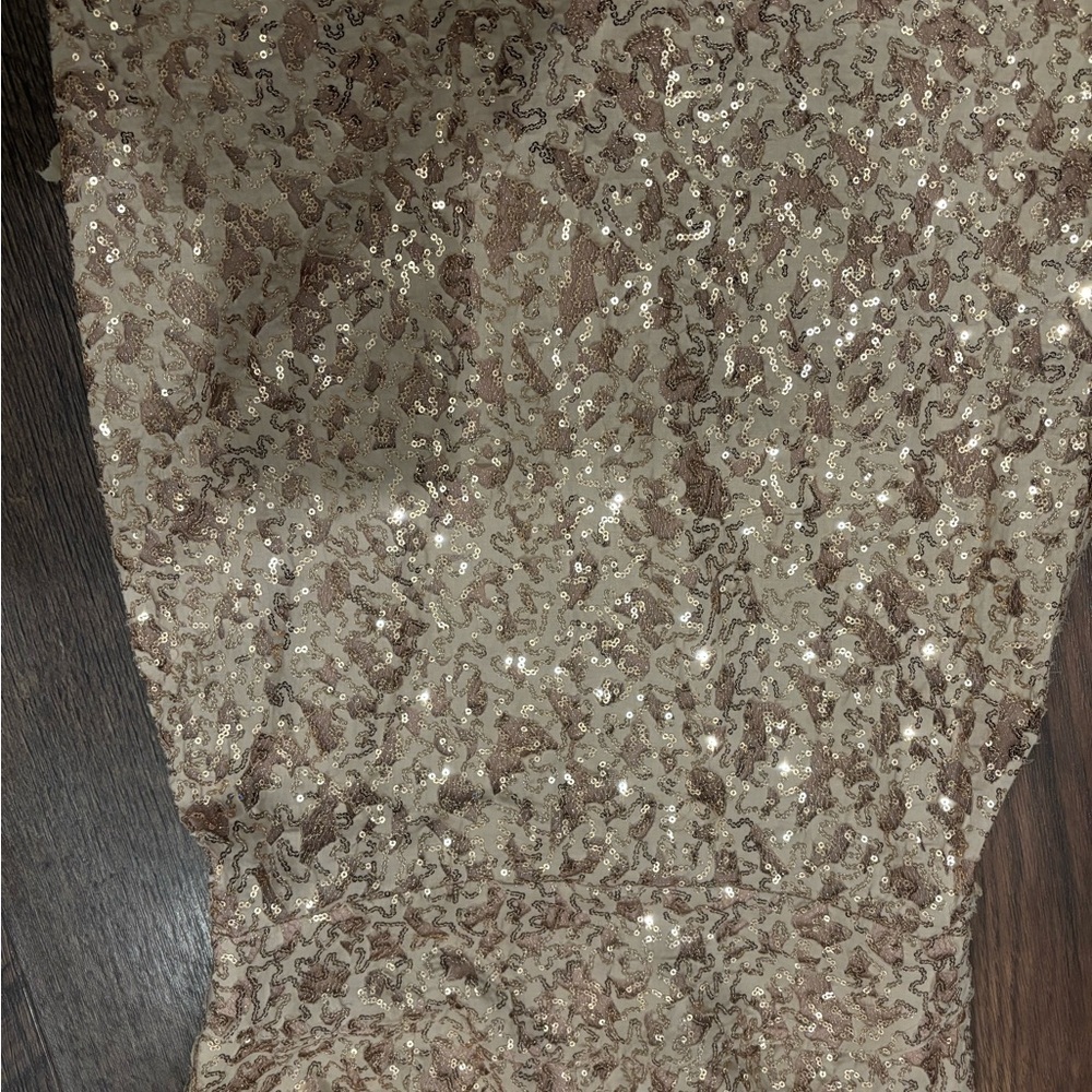BCBGMaxAzria Gold Sequin Mini Dress in size 8 - Picture 15 of 15